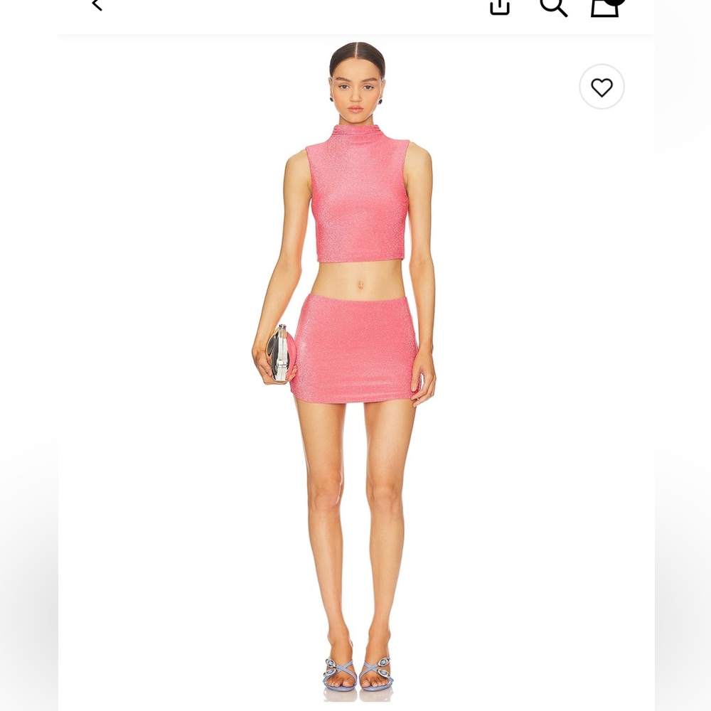 Superdown Pink Pencil Mini Skirt Set for Casual Wear